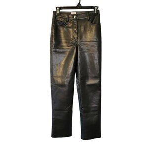 Wilfred "The Melina" Black Faux Leather Pants Size 0